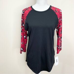 NWT LuLaRoe Disney Randy Minnie Mouse Raglan Style Shirt Small